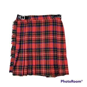 Tartan plaid wrap skirt